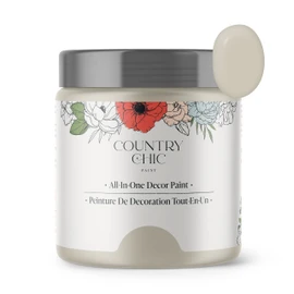 Country Chic All-in-One Chalk Paint for Furniture, Cabinets, Home Decor, Eco-Friendly, Matte Finish, Built-In Primer & Top Coat for Wood, Metal - No Wax Needed (Sunday Tea (Warm Grey), Sample (4 oz)) -