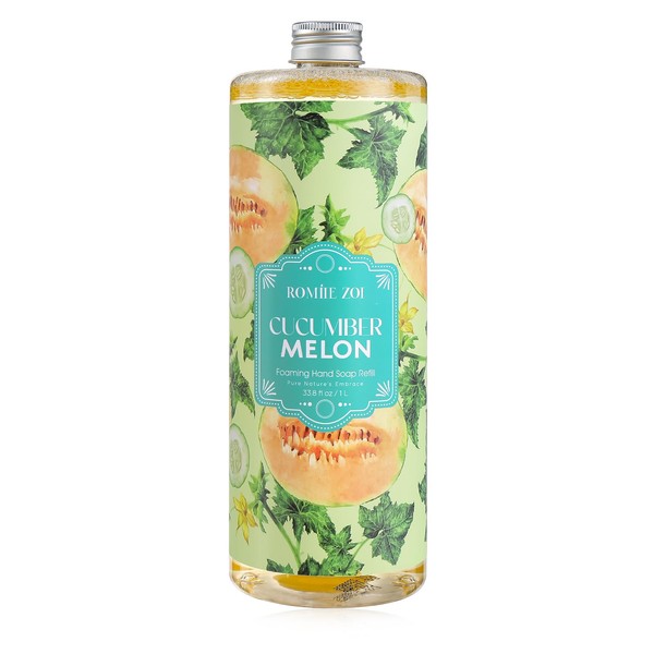 ROMIIE ZOI Foaming Hand Soap Refill, Cucumber&melon, Gentle & Moisturizing