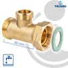 tecuro MS-blank CW617N T-piece, 1 inch male thread x 3/4