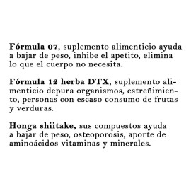 Fórmula 07, 12 Herbal Y Hongo Shitake Régimen Lth Blen