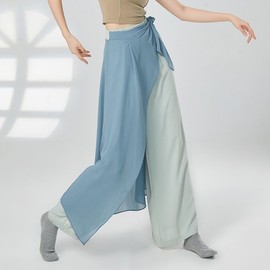 New National Style Ballet Dance Practice Outfit for Women - Modern & Classical Performance Set (Pants & Skirt) Dark Grey L 2ea