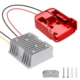 18V to 12V Step Down Converter Aadpter for Milwaukee M18 Battery Voltage Converter DC Voltage Regulator 15A MAX 180W Automatic Buck Converter Power Wheels Aadpter with Switch & Low Voltage Protection