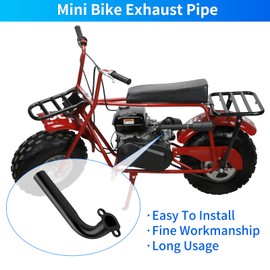 YOXUFA 212cc Exhaust Pipe Header Replacement for Predator 212cc 196cc 224cc 6.5hp Coleman CT200U CT200U-EX BT200X KT196 Baja Warrior Massimo MB200 Mini Bike Go Kart GX160 GX200 Small Engine Parts