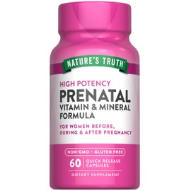 Nature's Truth Nature's Truth Prenatal Vitamins With Folic Acid | 60 Capsules | Non-GMO & Gluten Free Supplement