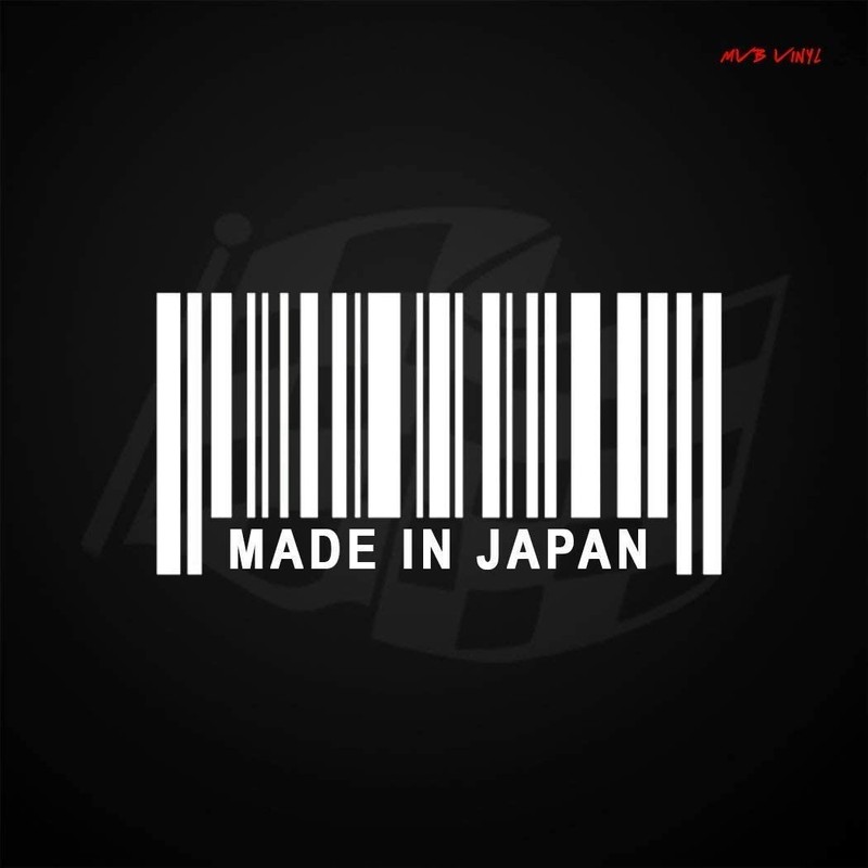Made In Japan Vinyl Decal Sticker Bar Code UPC Barcode