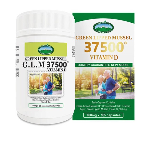 Green Lipped Mussel GLM 37500 Vitamin D 12 month supply 365 capsules Lyprinol Green Mussel Green Leaf Oil Extract / 초록입홍합 GLM 37500 비타민D 12개월분 365캡슐 리프리놀 초록홍합 초록잎 오일추출물