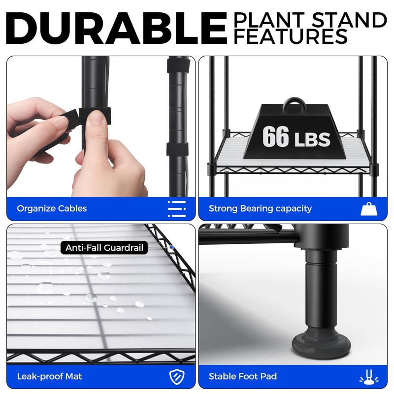 Barrina CX83 Plant Stand with Grow Lights, 6-Tier Plant Shelf