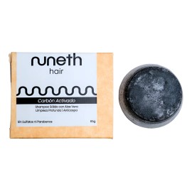 Shampoo Sólido Carbón Activado Anticaspa - Nuneth, 65gr