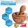 Mortar with Pestle Made of Olive Wood, Herb Mortar, Handmade