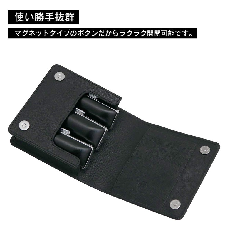 KAIUN-DO Domani Seal Case, 100% Cowhide Leather, Can Store Seals