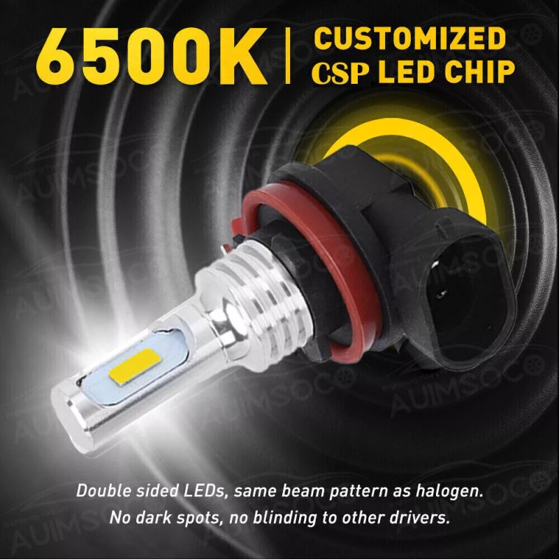 AUIMSOCO 2x 9006/HB4 LED Combo Headlight Bulb Kit Low Beam