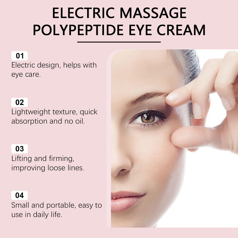 iSZEYU Electric Massage Eye Cream, Polypeptide Dark Circle Treatment, Firming
