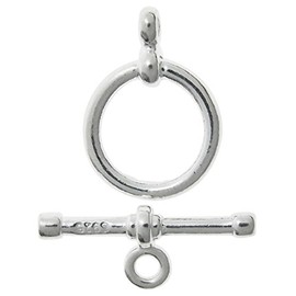 3 Sets 925 Sterling Silver Toggle Clasp 13.5mm for Bracelets/Necklaces Design