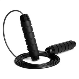 LINKY Cuerda para Saltar Ajustable 300 cm con Rodamientos de Alta Velocidad, Mango Ergonómico Antideslizante, Cuerda para Ejercicio, Cardio, CrossFit, Fitness y Entrenamiento, Color Negro