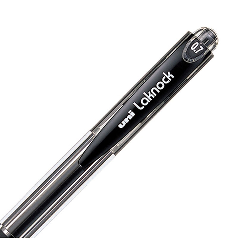 Mitsubishi Pencil SN100075P.24 Ballpoint Pen, Belly Knock, 0.7 mm, Black,