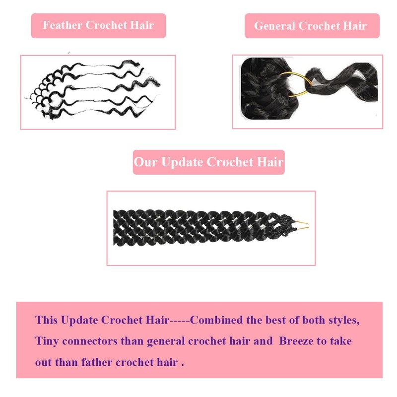 128 Stands Burmese Curly Crochet Hair, Pre-looped Curly Crochet Hair
