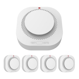 Hapippofa Smoke Detector, Battery Powered Fire Alarms for Home,10 Year Sensor Life Photoelectric Smoke Alarm with Test/Mute Button,PG-S11,5 PCS