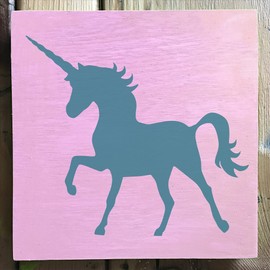 Unicorn Silhouette Small - Laser Cut Stencil - Designs for Painting - Update Your Home Decor - Quality Reusable Mylar - 5.75" x 6"