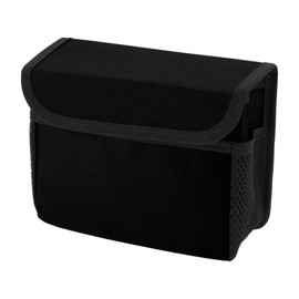 HEROFFIX 1 Pc Car Trash Can Foldable Portable Trash Bin 7.5" Length 2.8" Width 5.5" Height Black Oxford Cloth