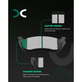 SCITOO SCITOO Disc Brake Pads Kits D881-7758 Ceramic Rear Brake Pads Set Fit For Ford For Explorer 2002-2005,For Mercury For Mountaineer 2002-2005