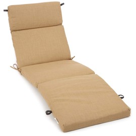 Blazing Needles Indoor/Outdoor Chaise Lounge Cushion, 72" x 24", Wheat