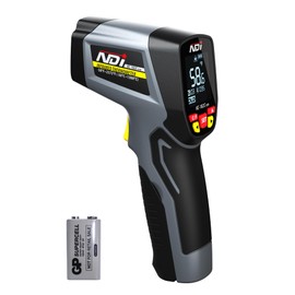 NDI High-Precision Infrared Thermometer Temperature Gun, -58℉ to +2372℉, Multi-Purpose for Cooking, Steel Smelting, Automotive Engine Repair, HVAC IRT Gun with Adjustable Emissivity