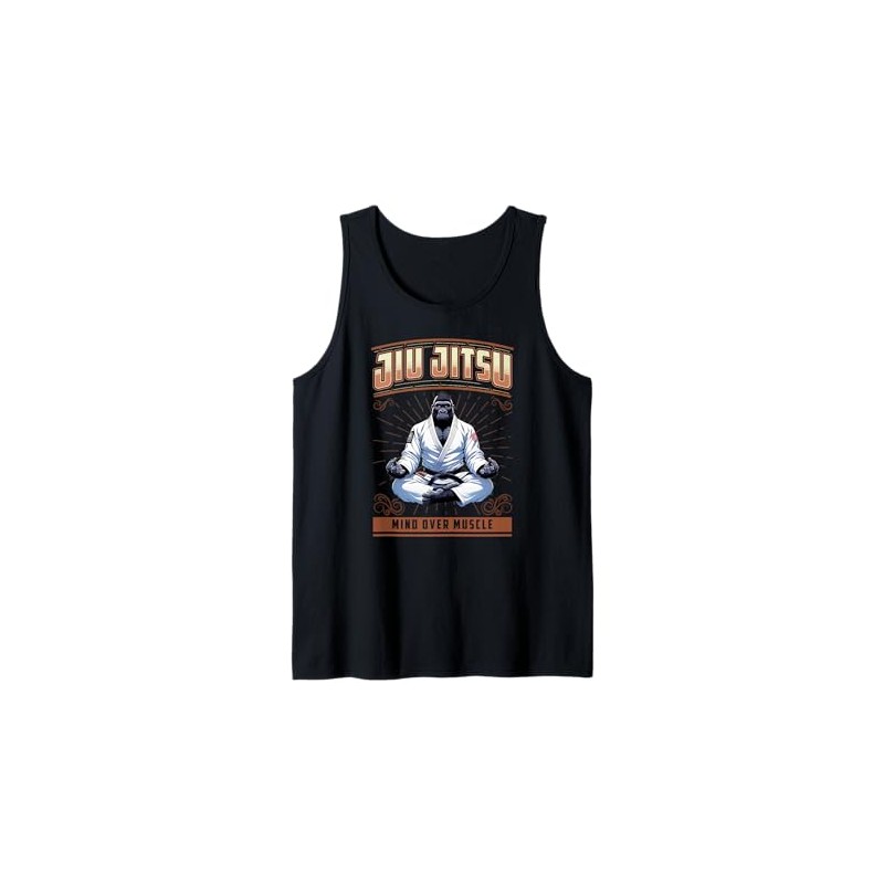 Jiu Jitsu Mind Over Muscle Big Grappling BJJ Gorilla Tank