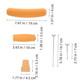 KONTONTY Crutch Accessories Kit Replacement Parts Pads Tips Handle Grip for Walking Sticks