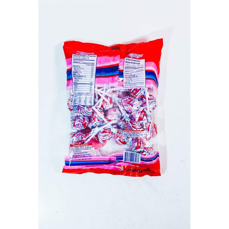 de la Rosa Paleta Jumbo Cereza Mediana, 14g (24 Piezas)