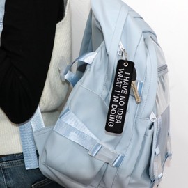 beemorita 2pcs Cool Quote Keychains Key Tag for Motorcycle Car Scooter Backpack Key Chain Ring Women Men Jet Tag Keychain