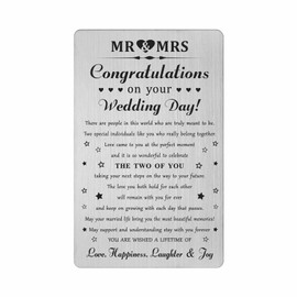 FALOGI Mr and Mrs Wedding Day Gifts, Congrats Wedding Card for Couple Men Women, On Your Wedding Day Card
