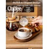 Gomakren 6 Ounce Cappuccino Cups with Saucers and Metal Stand,
