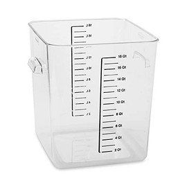 Rubbermaid Commercial contenedor Ahorra Espacio, Solo contenedor, Transparente