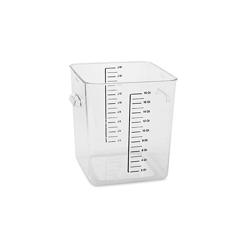 Rubbermaid Commercial contenedor Ahorra Espacio, Solo contenedor, Transparente