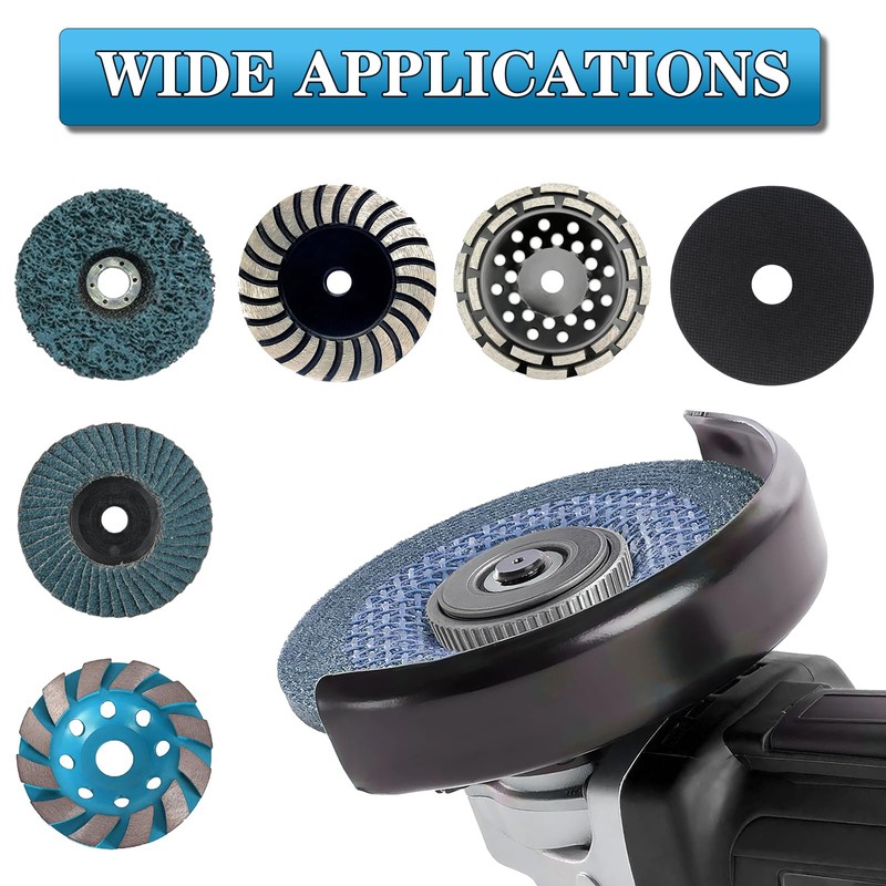 Saipor 5/8-11 Inch Thread Angle Grinder Flange Nut, Self Tightening