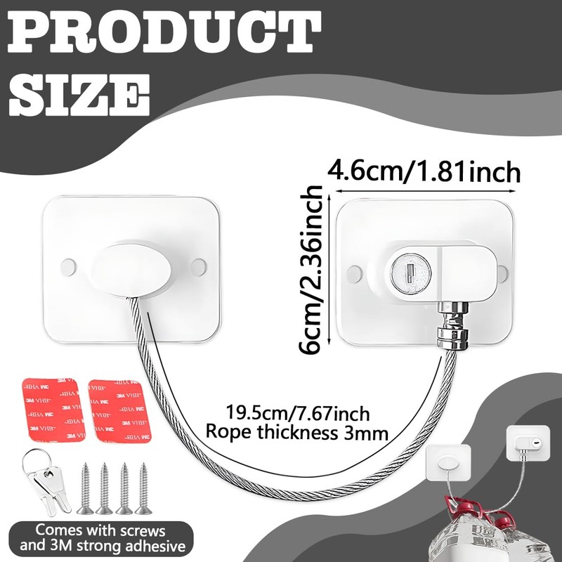 Children's Window Lock Without Drilling, Fridge Lock, Window Protection Children,