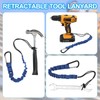 MECCANIXITY Retractable Tool Lanyard 2ft with Aluminum Buckle and Adjustable