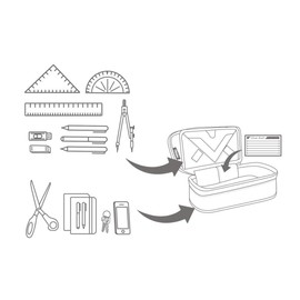 Nitro Pencil CASE XL, Geo Ocean, 20 x 10 x 6,5 cm