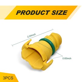 Zeathery 3 PCS Car Engine Oil Pan Drain Plug, Waterproof and Heat-resistant Sealing Bolt, Oil Pan Bottom Drain Hole Sealing Replacement Accessory, Compatible with Ford F150 Edge Navigator (Yellow)
