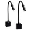 SEBSON LED Socket Lamp Dimmable Black - Set of 2
