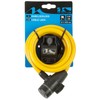 M-Wave 12338661 S 10.18 Spiral Cable Lock, Yellow