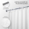 Mebix TRD Cortina de baño Impermeable,Lavable, Antimoho 183X214cm con 12