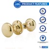 XFORT® Polished Brass Victorian Rim Knob, Sturdy Solid Brass Rim