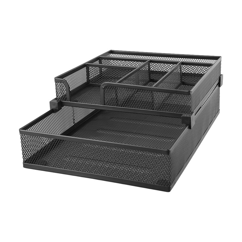 2 Tier Paper Tray Double Layer Metal Mesh Paper Tray