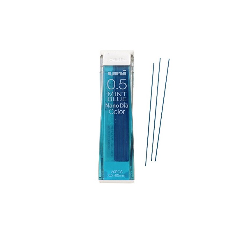 Uni Mechanical Pencil Lead NanoDia Color Mint Blue 0.5mm 20leads