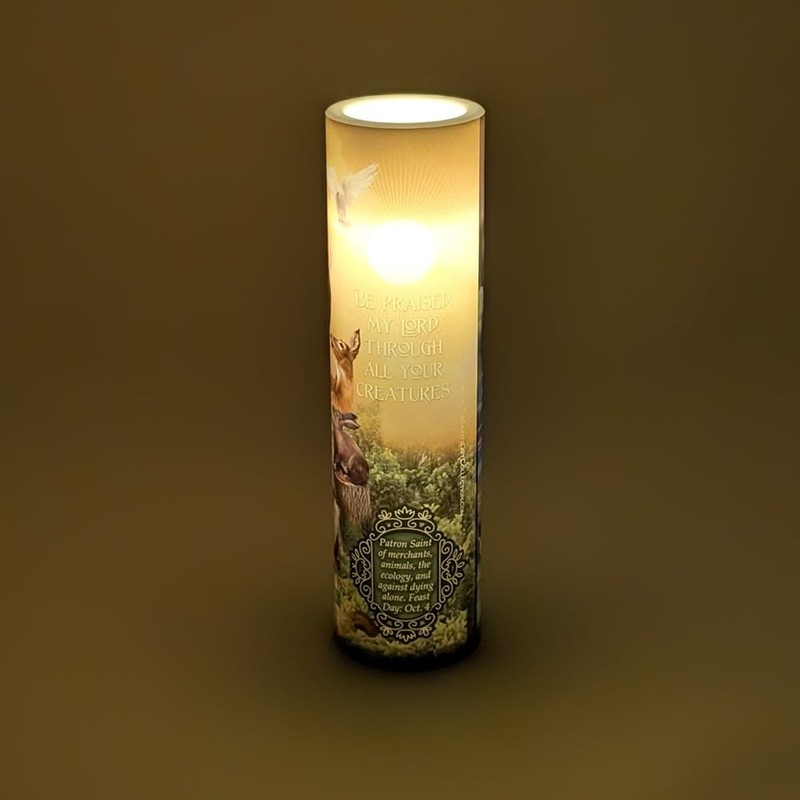 THE SAINTS COLLECTION St Francis Flameless LED Candle