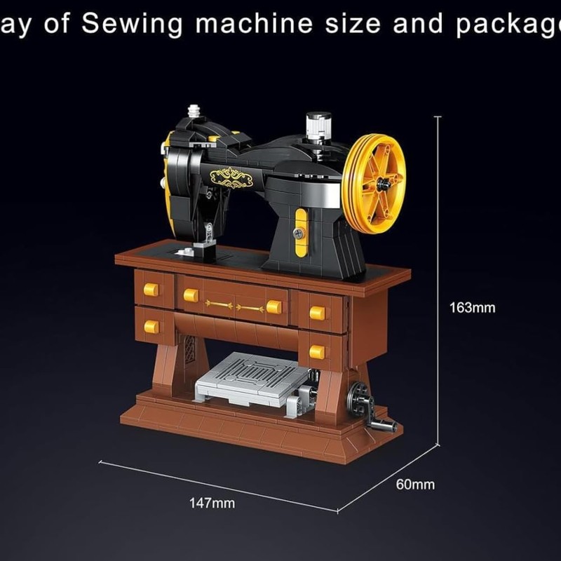 CIJINAY Technik Video Sewing Machine Building Blocks Kit, 633 Clamping