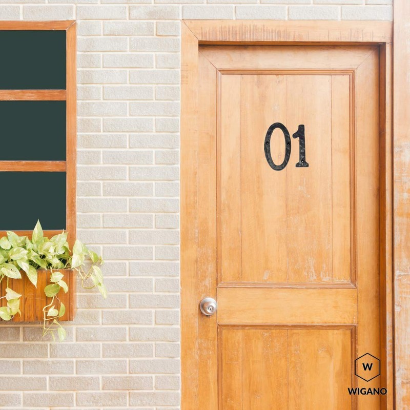 5.5"Hotel House Door Numbers Cast Iron Black (Black(Zero), Large)