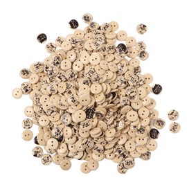 500pcs Wooden Buttons 2 Holes Round Decorative Cartoon Cat Print Assorted Wood Buttons for Kids Clothes Bag Craft 15mm Original Color Black Line Cat