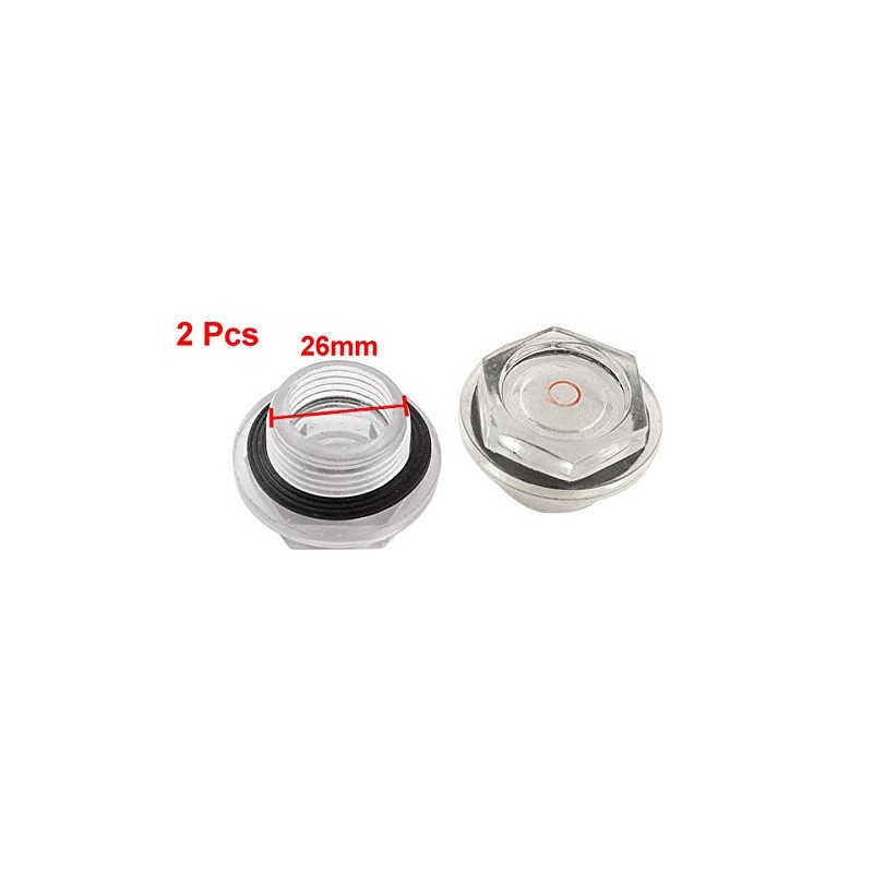 uxcell 26mm Threaded Dia Air Compressor Plastic Oil Liquid Sight